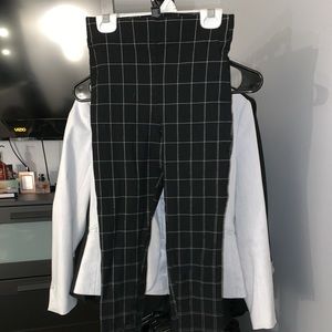 High Waisted Checkered Pants